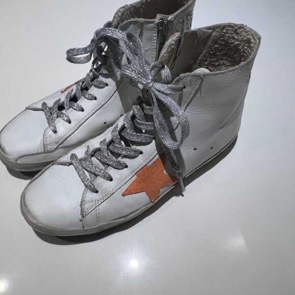 Golden Goose "Fancy" Leather High Top Sneakers - Size 37/7 - Picture 2 of 7